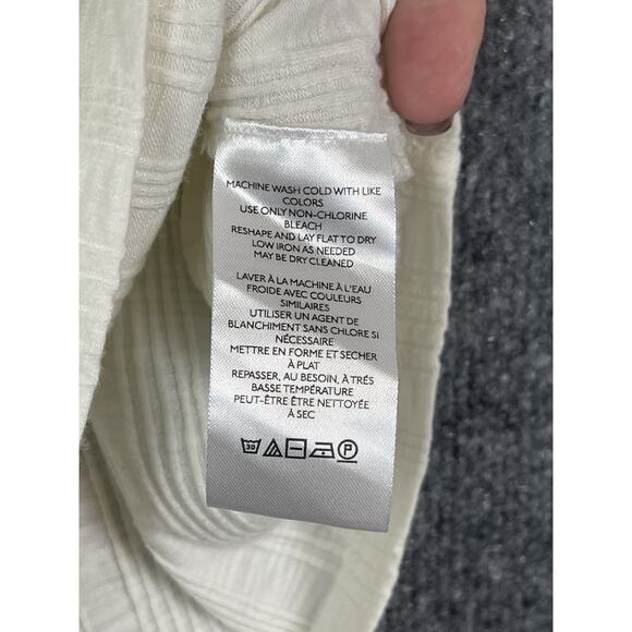 PILCRO T-Shirt Women's Small V-Neck Ivory Short sleeve - Picture 9 of 11